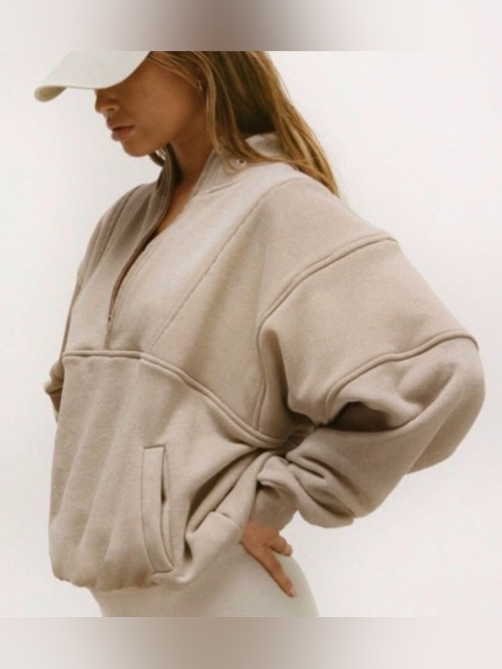 Joah Brown Size Small Medium Brown Retro Half Zip Sweater Lounge Casual Cotton